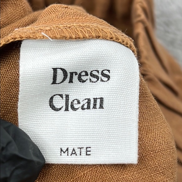 NEW MATE The Label S 100% Linen Sedona Brown Linen High Waisted Pant Pockets - Picture 10 of 13